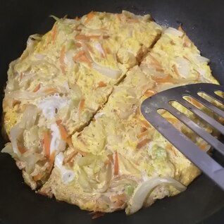 お好み焼き味の卵焼き（人参・キャベツ）